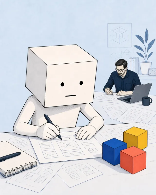 Build, the ProductBuild engineer, working through a product plan with an engineer.